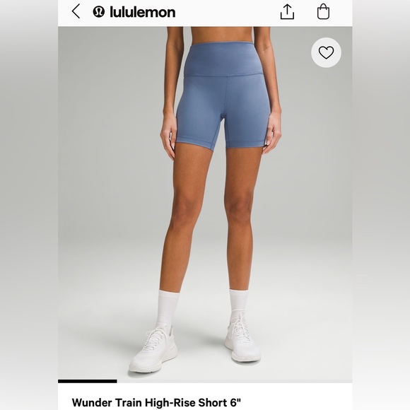 lululemon athletica Pants - Blue wunder train Lulu lemon biker short